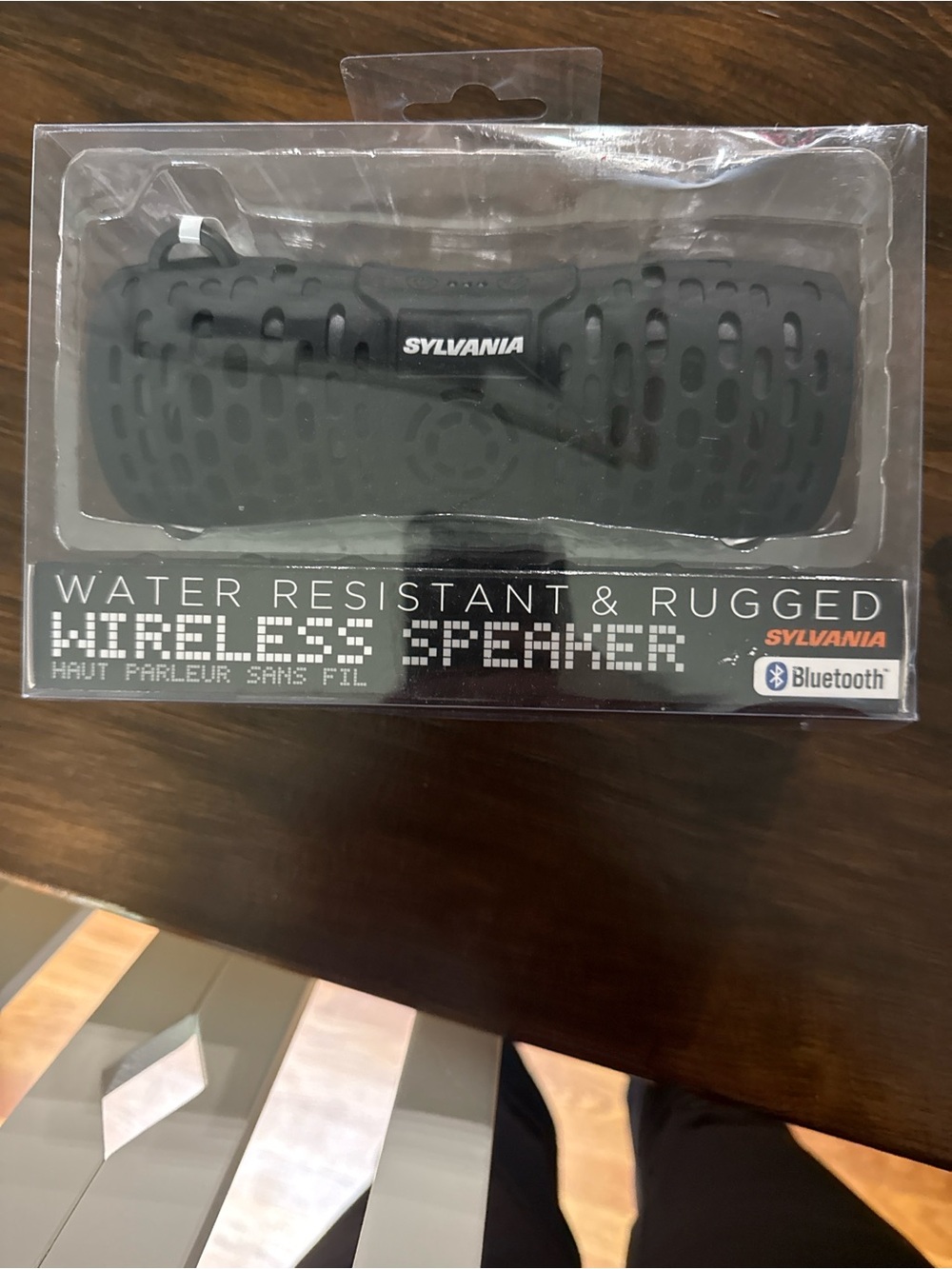 Sylvania Black Rugged Wireless Bluetooth Portable Speaker